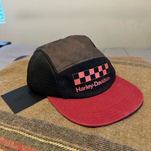 Harley-Davidson Red and Black Checkered Cap